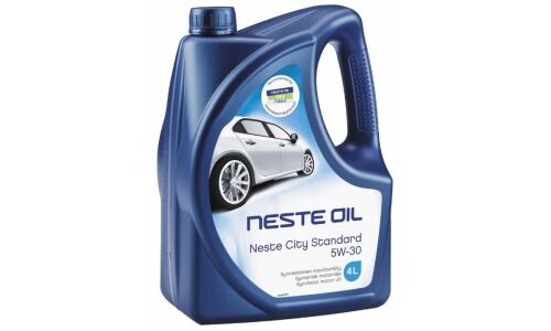 Масло моторное Neste City Standard 5w30, синтетическое, API SL/CF, ACEA A1/B1/A5/B5, универсальное, 4л, арт. 044545
