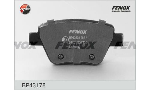 Колодки тормозные дисковые Fenox, задние, комплект на ось (4 шт), арт. BP43178