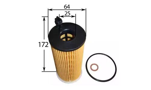 Фильтр масляный (картридж) JS Asakashi, арт. OE0101