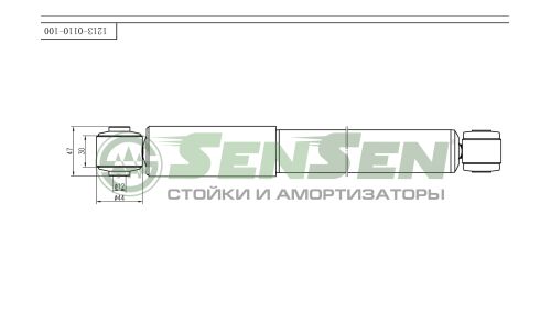 Амортизатор подвески | зад лев SENSEN, арт. 12130110