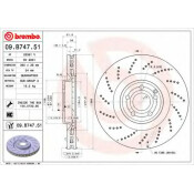 Диск тормозной Brembo вентилируемый, арт. 09B74751