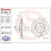 Диск тормозной Brembo, арт. 0989031X