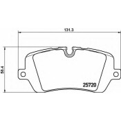 Колодки тормозные дисковые Brembo, комплект на ось (4 шт), арт. P44021
