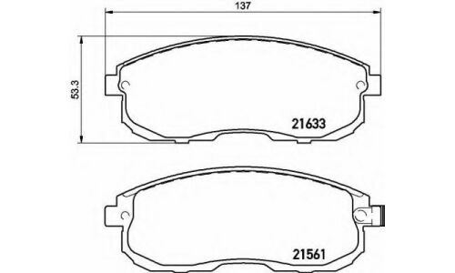 Колодки тормозные дисковые Brembo, комплект на ось (4 шт), арт. P79030