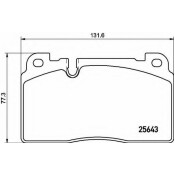 Колодки тормозные дисковые Brembo, комплект на ось (4 шт), арт. P85133
