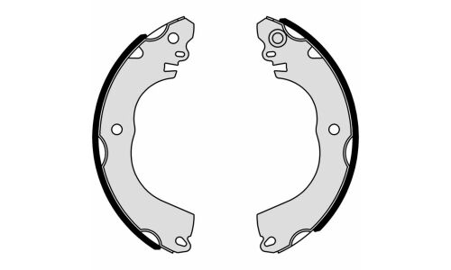 Колодки тормозные барабанные Brembo, комплект на ось (4 шт), арт. S61543