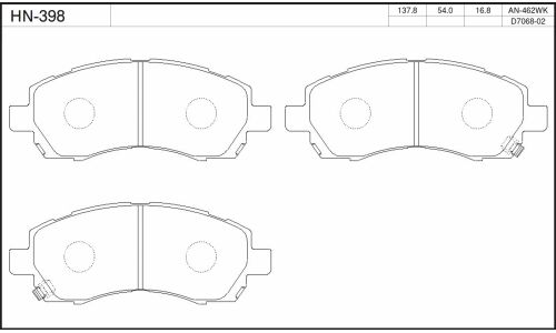 Колодки тормозные jFBK дисковые, арт. HN-398