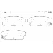Колодки тормозные jFBK дисковые, арт. HN-467