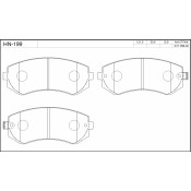 Колодки тормозные дисковые jFBK, задние, комплект на ось (4 шт), арт. HN-199