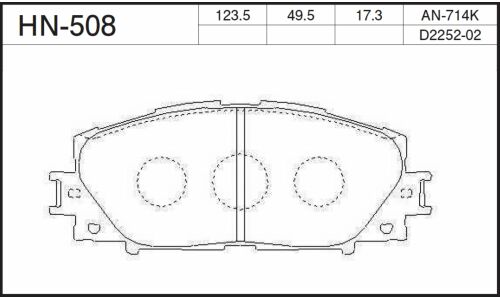 Колодки тормозные jFBK дисковые, арт. HN-508