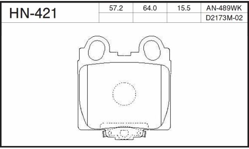 Колодки тормозные jFBK дисковые, арт. HN-421