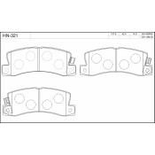 Колодки тормозные jFBK дисковые, арт. HN-321