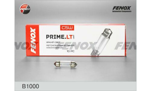 Лампа Fenox Festoon (SV8.5, T10x31), 12В, 5Вт, 2650К, 1 шт, арт. B1000