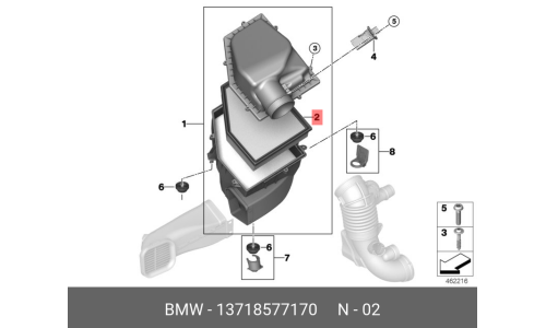Фильтр воздушный BMW, арт. 13 71 8 577 170