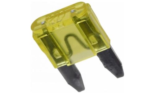 Предохранитель автомобильный Deko, флажковый, мини (MINI S1035-1/FN), жёлтый, 20А, арт. K-190-20A
