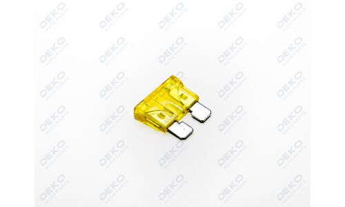 Предохранитель автомобильный Deko, флажковый, стандартный (ATO S1035-2/FT), жёлтый, 20А, арт. K-191-20A