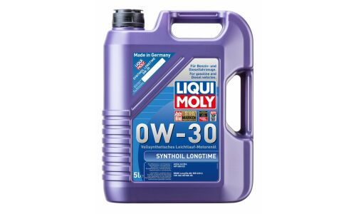 Масло моторное Liqui Moly Synthoil Longtime 0w30 синтетическое, API SM, ACEA A3/B4, универсальное, 5л, арт. 8977