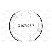 Колодки тормозные барабанные Valeo, стояночного тормоза, комплект на ось (4 шт), арт. 564186