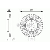 Диск тормозной | перед Bosch, арт. 0 986 479 A86