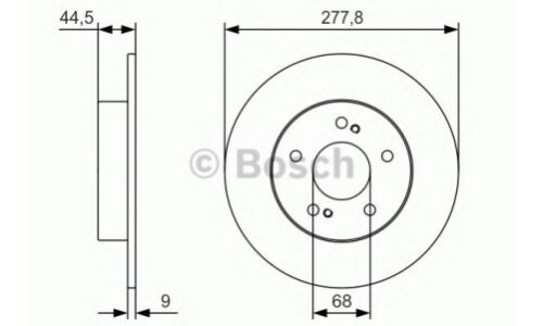 Диск тормозной | зад Bosch, арт. 0 986 479 T86