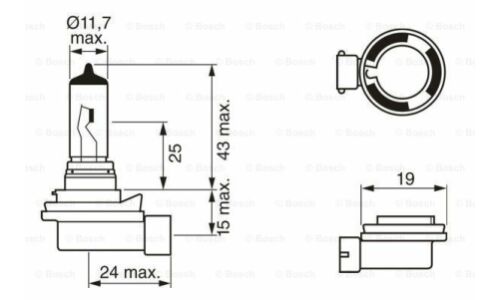 Лампа ECO H8 12V 35W PGJ19-1 Bosch, арт. 1 987 302 805