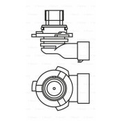 Лампа галогенная Bosch ECO HB3(9005) (P20d, T12), 12В, 60Вт, 1 шт, арт. 1 987 302 807