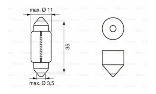 Лампа накаливания ECO C5W 12V 5W SV8,5-8 Bosch, арт. 1 987 302 810