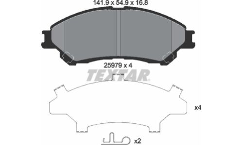 Колодки тормозные дисковые | перед Textar, арт. 2597901