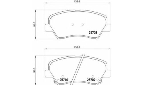 Колодки тормозные дисковые Brembo, комплект на ось (4 шт), арт. P30073