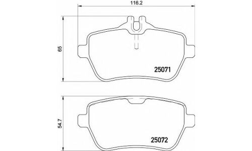 Колодки тормозные Brembo дисковые, арт. P50117