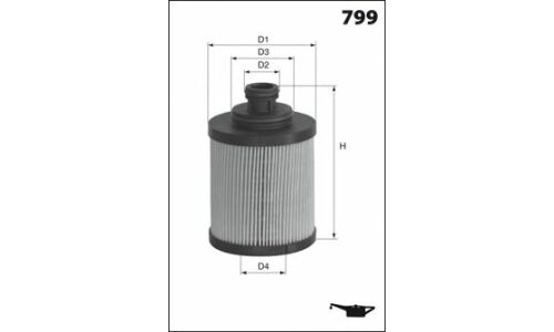 Фильтр масляный вставка MECAFILTER, арт. ELH4468