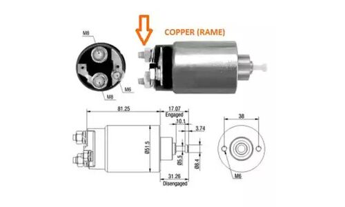 Втягивающее реле стартера Meat&Doria, арт. 46007