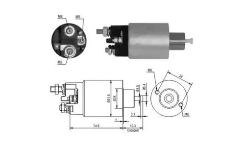 Тяговое реле, стартер Meat&Doria, арт. 46099