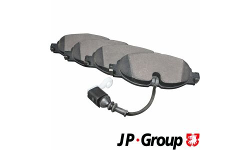 Колодки тормозные дисковые JP Group, передние, комплект на ось (4 шт), арт. 1163609510