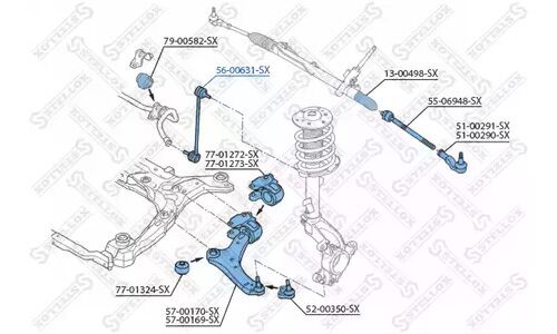 Тяга стабилиз. пер. Ford Galaxy/Mondeo | перед прав/лев Stellox, арт. 56-00631-SX