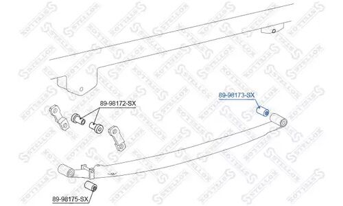 Втулка рессоры нижн. Toyota Hi-Ace YH#/ | зад прав/лев Stellox, арт. 89-98173-SX