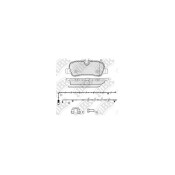 Колодки тормозные дисковые NiBK Original, задние, комплект на ось (4 шт), арт. PN0485W