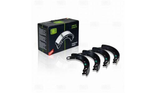 Колодки тормозные барабанные Trialli, комплект на ось (4 шт), арт. GF 233