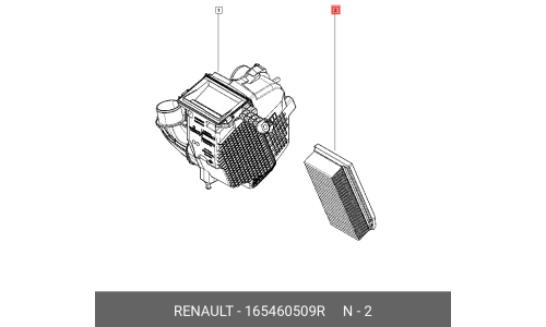 Фильтр воздушный Renault, арт. 16 54 605 09R
