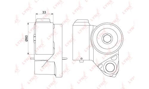 Натяжитель ремня ГРМ LYNXauto, арт. PT-1044