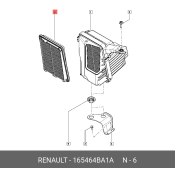 Фильтр воздушный Renault, арт. 1654 64B A1A