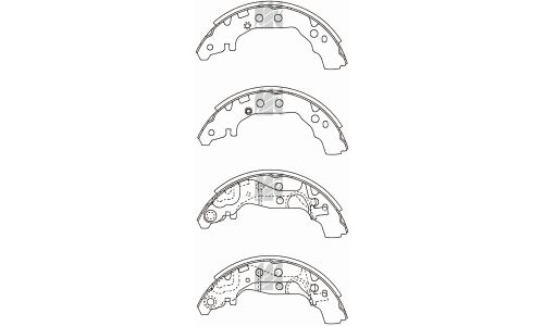 Колодки тормозные барабанные Kashiyama, комплект на ось (4 шт), арт. K2401