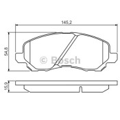Колодки тормозные дисковые Bosch, передние, комплект на ось (4 шт), арт. 0 986 495 253