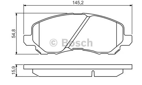 Колодки тормозные дисковые Bosch, передние, комплект на ось (4 шт), арт. 0 986 495 253