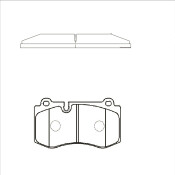 Колодки тормозные дисковые CTR, передние, комплект на ось (4 шт), арт. GK0076