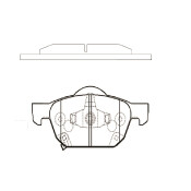 Колодки тормозные дисковые CTR, комплект на ось (4 шт), арт. GK0398 (CKHO-81)