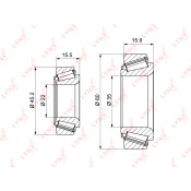 Подшипник ступицы колеса LYNXauto, арт. WB-1083