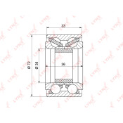Подшипник ступицы колеса LYNXauto, арт. WB-1088