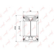 Подшипник ступицы колеса LYNXauto, арт. WB-1121