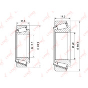 Подшипник ступицы колеса LYNXauto, арт. WB-1124